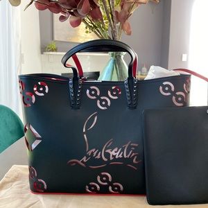 New Christian Louboutin Large Cabata Loubinthesky Leather tote